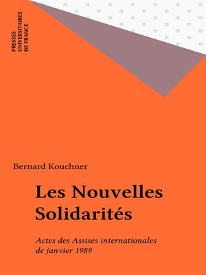 cover image of Les Nouvelles Solidarités